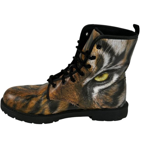 Men’s Soft Leather Chunky Boots “Eye of the Tiger” Size 12 US - 46 EU - Picture 7 of 10